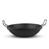 Chef High Quality Heavy Guage Iron Karahi 30 cm With Chrom Handle - 1.6kg - majesticchef.pk
