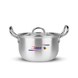 aluminum casserole set delish pot - metal finish cookware cooking pot set with silver lid at best price in Pakistan - majesticchef.pk