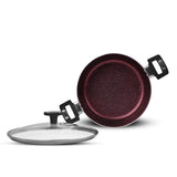 nonstick casserole cooking pan and pot with glass lid double side handle at best price in Pakistan - majestic chef cookware