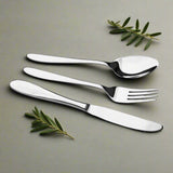 11 Gauge Premium Stainless Steel Cutlery Set - 34 Pieces (Heavy Gauge) Plain - without stand at best price in Pakistan - wazirabad cutlery collection - majesticchef.pk