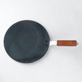 Chef High Quality Heavy Guage Iron Tawa With Wood Handle - 30 cm 1.3kg at best price in Pakistan - majesticchef.pk