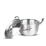 aluminum casserole set delish pot - metal finish cookware cooking pot set with silver lid at best price in Pakistan - majesticchef.pk