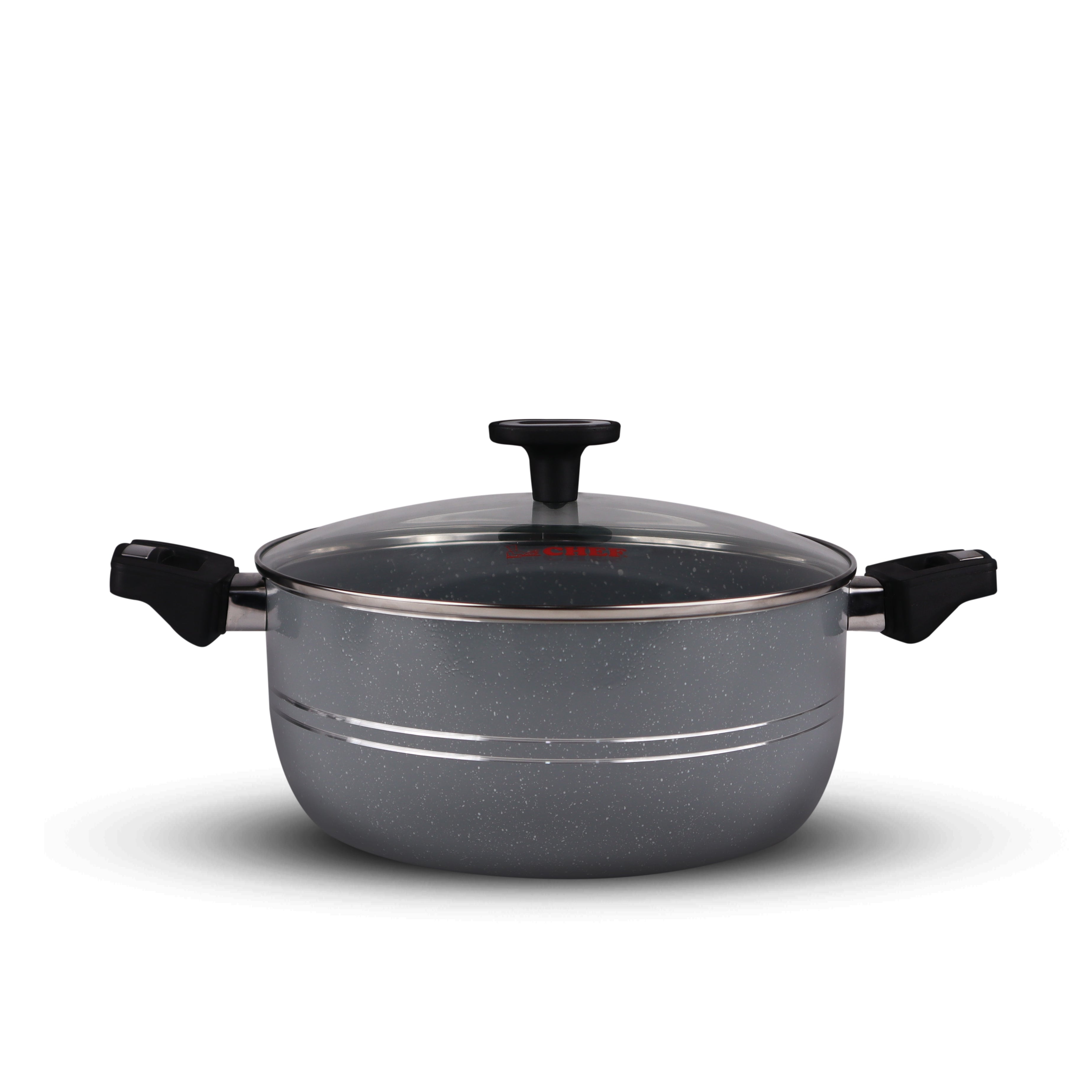 nonstick sauce pan milk boiler coffee warmer with glass lid - majestic chef cookware