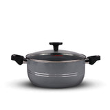 nonstick sauce pan milk boiler coffee warmer with glass lid - majestic chef cookware