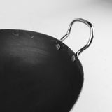 Chef High Quality Heavy Guage Iron Karahi 30 cm With Chrom Handle - 1.6kg - majesticchef.pk