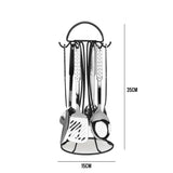 Majestic Stainless Steel 7-Piece Serving Spoon Set with Stand - chef cookware
