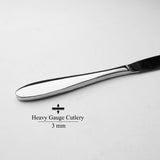 11 Gauge Premium Stainless Steel Cutlery Set - 34 Pieces (Heavy Gauge) Plain