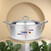 best quality aluminum alloy metal finish casserole cooking pot with lid at best price in Pakistan - chef cookware