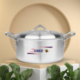best quality aluminum alloy metal finish casserole cooking pot with lid at best price in Pakistan - chef cookware