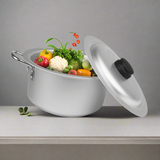 4 Pcs Aluminum Traditional Casserole Set 20/26 cm / Silvano Cooking Pan Set - With Handle