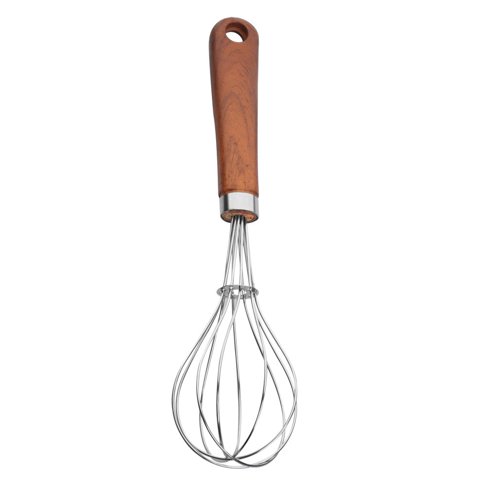 Chef Stainless Steel Cream Mixer - Egg Beater - Wire Whisk - Wooden texture Handle