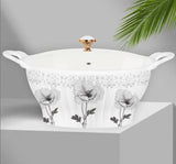 Majestic Luxury Crystal Coated Melamine Dinner Ware 72 Pcs Dinning Set - 8 Persons Serving -107