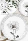 Majestic Luxury Crystal Coated Melamine Dinner Ware 72 Pcs Dinning Set - 8 Persons Serving -107