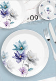 Majestic Luxury Crystal Coated Melamine Dinner Ware 72 Pcs Dinning Set - 8 Persons Serving -109