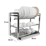 Majestic Chef 3 tier Stainless Steel Standing Dish drying Rack - 15 Years Guarantee