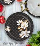 Crystal Coated 100 % Double Glaze Melamine Dinner Set Premium Quality - 80 Pcs Set - 09