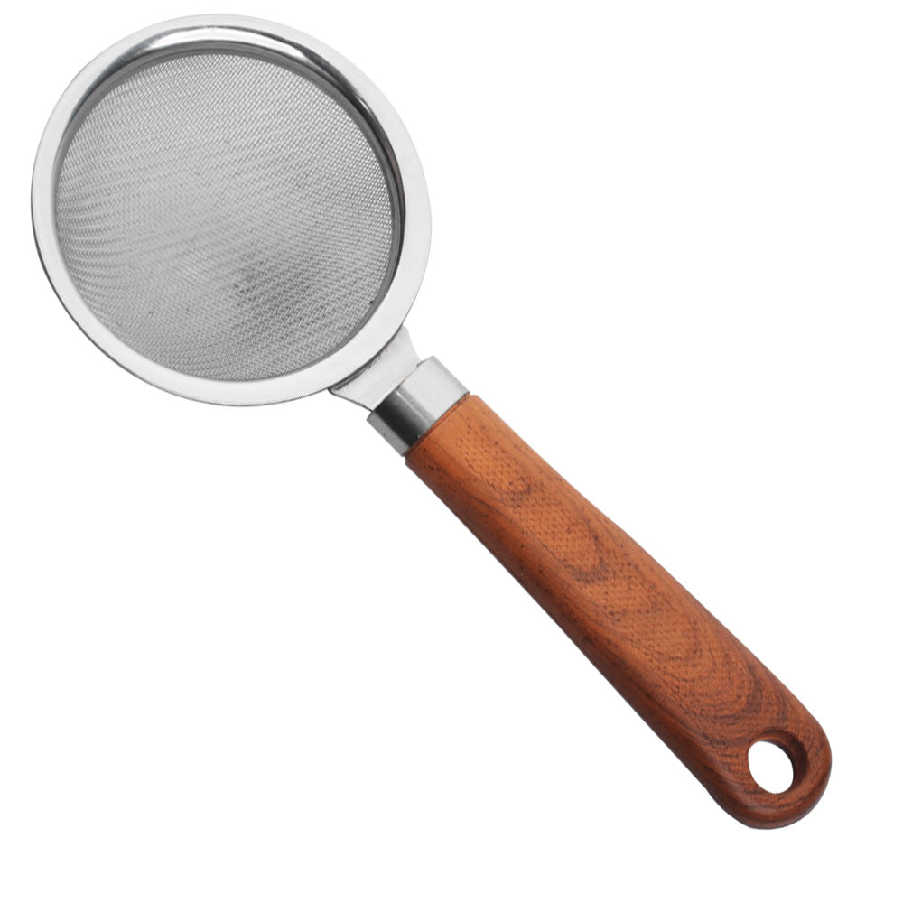 Chef Tea Strainer With Wooden Texture Handle