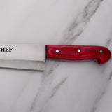 Best Quality Stainless Steel Professional Chef Knife - RED MC 8 Inch sharp blade cutting knife