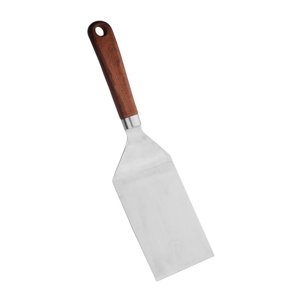 wooden texture handle steel turner