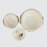 Premium melamine dinner set with crystal-coated finish by Majestic Chef – top cookware brand in Pakistan offering durable and elegant dinnerware.
