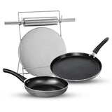Chef Stainless Steel Top Quality Chakla Bailen / Hot Plat 30 cm / Fry Pan 24 cm - Starter Pack