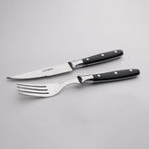 Chef Steak Fork and Steak Knife SET Stainless Steel -American Acrylic Handle