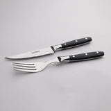 Chef Steak Fork and Steak Knife SET Stainless Steel -American Acrylic Handle