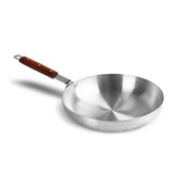 Chef Best Aluminum Fry Pan with Lid - 28 cm-Metal Finish