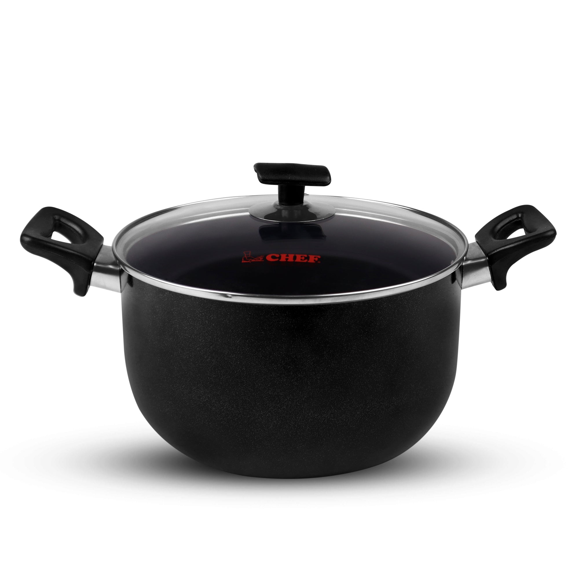 nonstick cooking pot at best price in Pakistan with glass lid double side handle