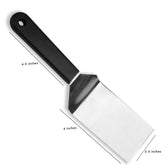 Chef Best Quality Stainless Steel Restaurant Turner Smash Burger Flipper Spatula Grill Scraper - Medium