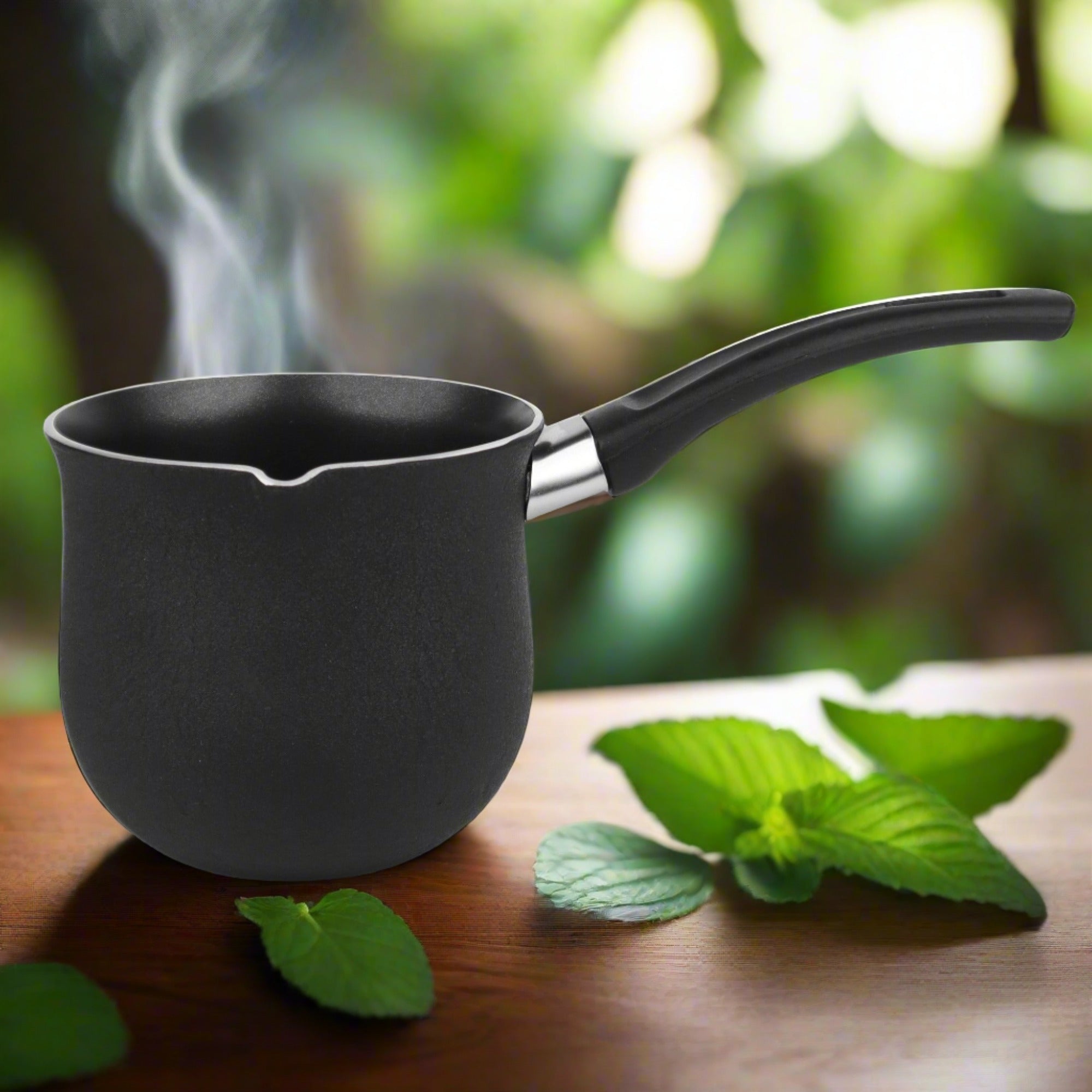 Single Handle Non Stick Coffee Warmer Boiling Pot Milk Pan Aluminum Alloy Non Stick