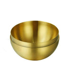 Majestic Chef Stainless Steel Gold Plated Salad Bowl - KOREAN