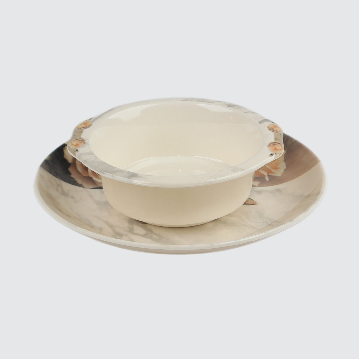 Premium melamine dinner set with crystal-coated finish by Majestic Chef – top cookware brand in Pakistan offering durable and elegant dinnerware.