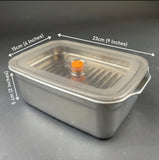 Majestic Chef 410 Grade Stainless Steel 2-Pcs Set Lunch Box - Food Container