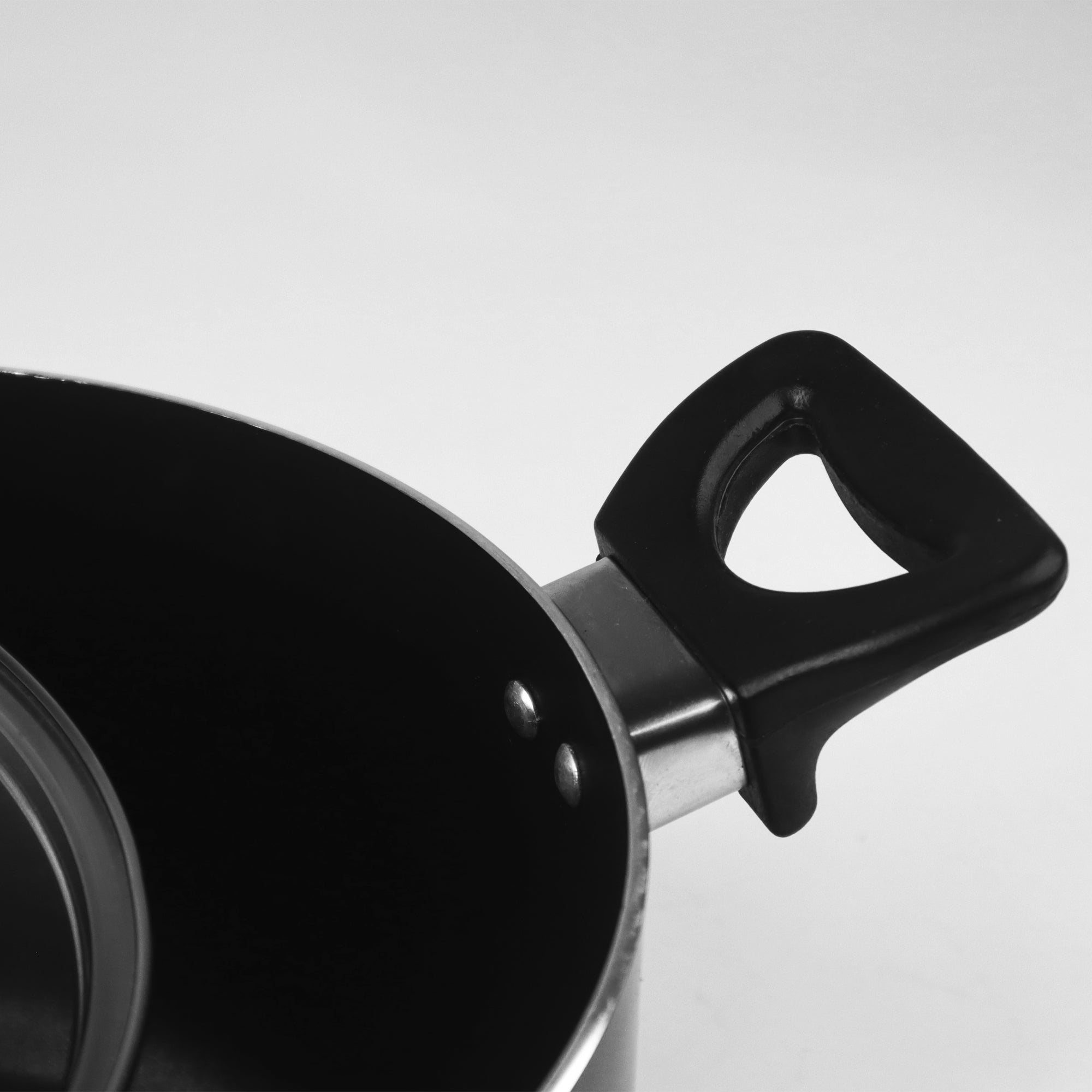 silver steel nonstick cooking pan nonstick cookware with glass lid - majestic chef cookware