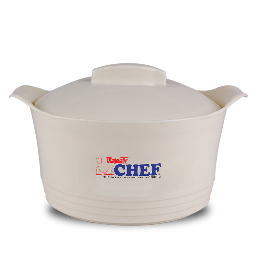 CHEF EPIC Series 3pcs Premium Quality Thermo Casserole Insulated / Hotpot Set - Insulated Food Warmer- White Gold