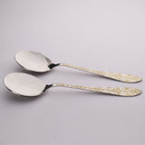 2 Pcs CHEF Nice Stainless Steel Curry Spoon Set Flower - Kitchen Cutlery / Serving Spoon
