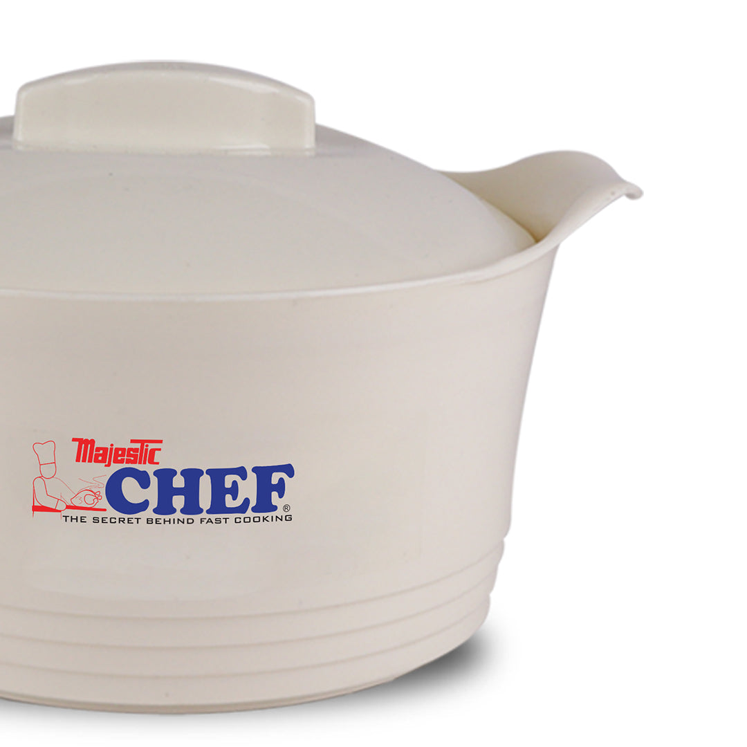 CHEF EPIC Series 3pcs Premium Quality Thermo Casserole Insulated / Hotpot Set - Insulated Food Warmer- White Gold