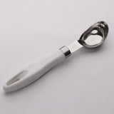 Chef Stainless Steel Ice Cream Scoop with White Handle - Kitchen Gadgets