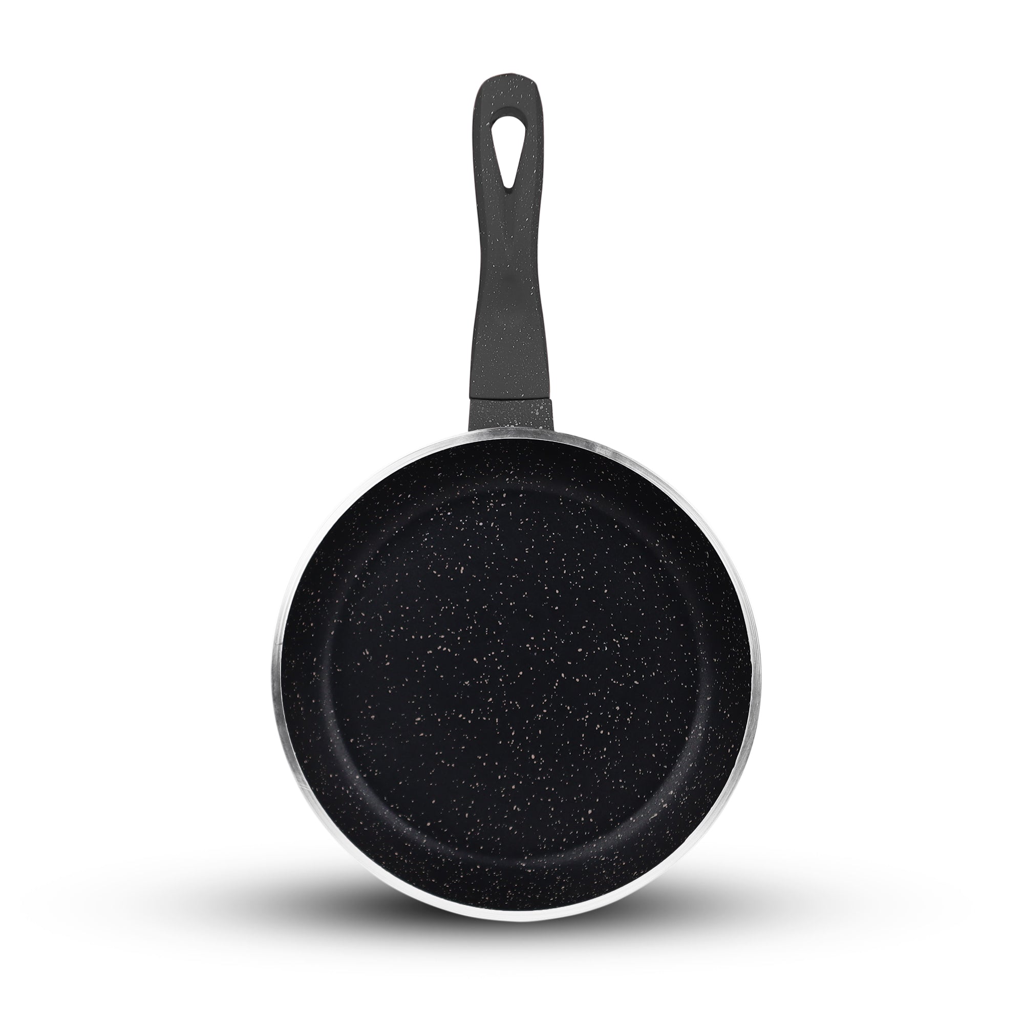 Majestic Chef Marble Coating DIE CAST NON STICK COOKWARE SET-(08PCS) - Black - Budget Pack