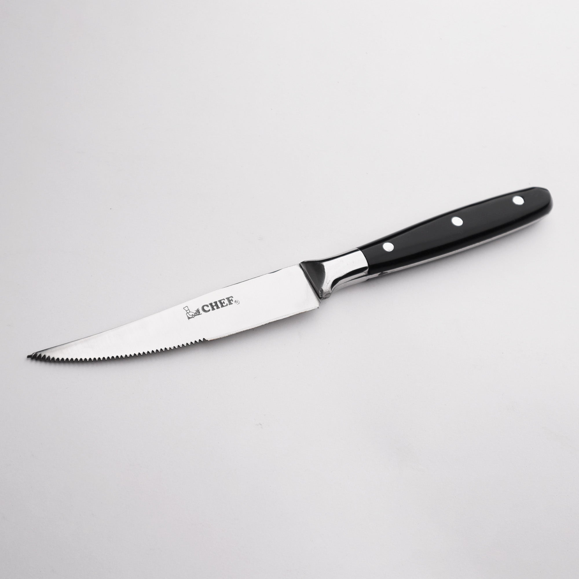 Chef Steak Fork and Steak Knife SET Stainless Steel -American Acrylic Handle
