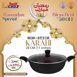Chef Non-Stick Karahi/ Wok - 28 cm