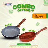 Chef Nonstick Frypan Granito 24cm and Nonstick Frying Pan 20cm - Majestic Chef