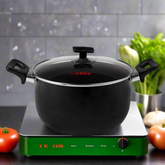 premium quality nonstick cooking pot with glass lid