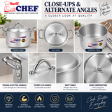 Chef Best Quality Anodized Bright Rose Cooking Pot - Dull Finish/ Matt Finish