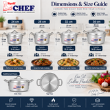 Chef Best Quality Anodized Bright Rose Cooking Pot - Dull Finish/ Matt Finish