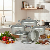 Anodized Casserole Set 5 Pcs 18/26 - Dull Finish