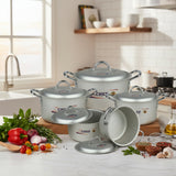 Anodized Casserole Set 5 Pcs 18/26 - Dull Finish