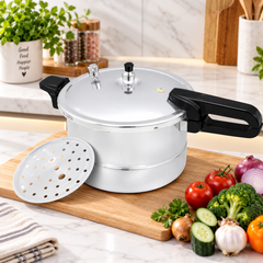 CHEF Aluminum Pressure Cooker & Steamer 1305 Model