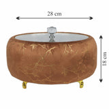 Stainless Steel Turkish Hot Pot - Velvet Nan Box - Random Color